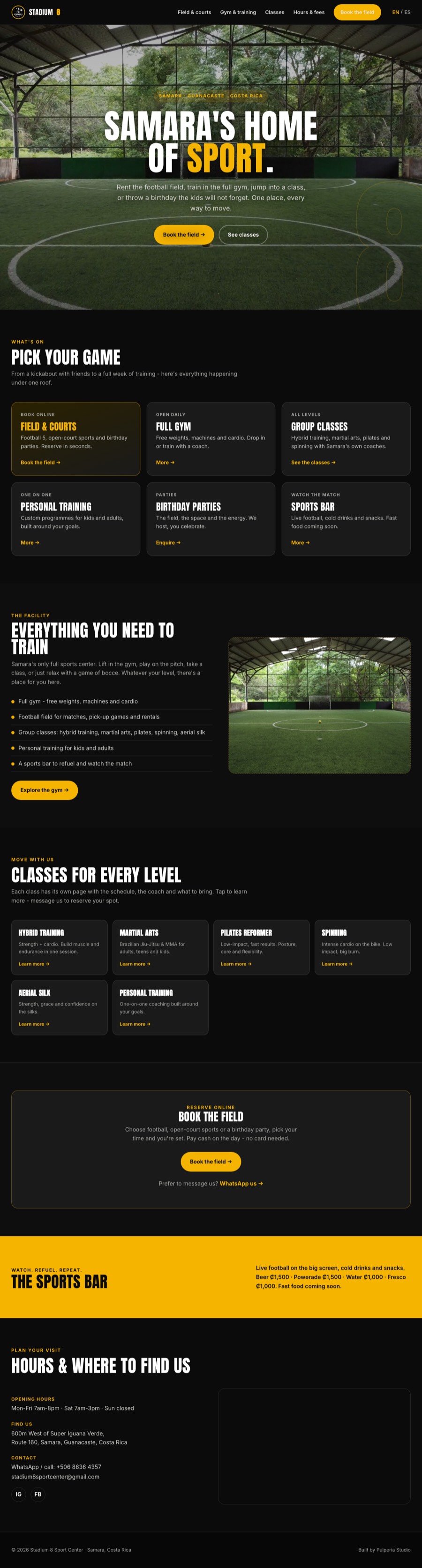 The Stadium 8 site, top to bottom